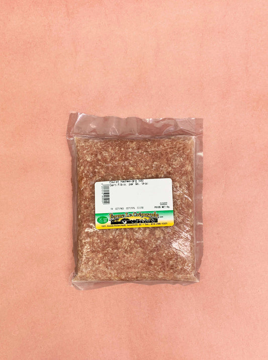 poulet haché, au 500g