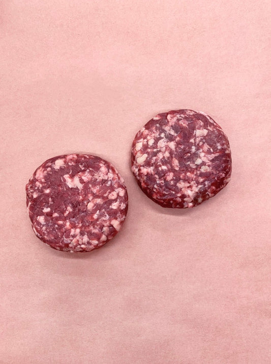 Aged-beef burgers, by the unit